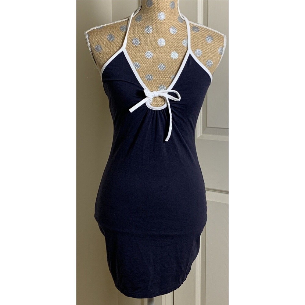 H&M Divided Womens Babydoll Fitted Dress S Y2K Noughties Halter Bow Comfort